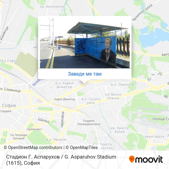 Стадион Г. Аспарухов / G. Asparuhov Stadium (1615) карта
