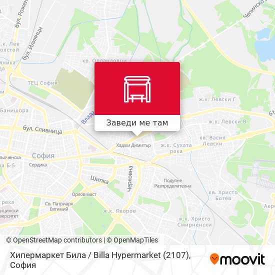 Хипермаркет Била / Billa Hypermarket (2107) карта