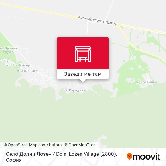 Село Долни Лозен / Dolni Lozen Village (2800) карта