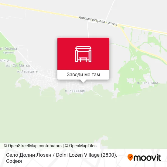 Село Долни Лозен / Dolni Lozen Village (2800) карта