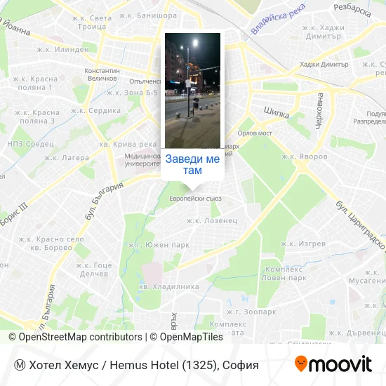 Ⓜ️ Хотел Хемус / Hemus Hotel (1325) карта