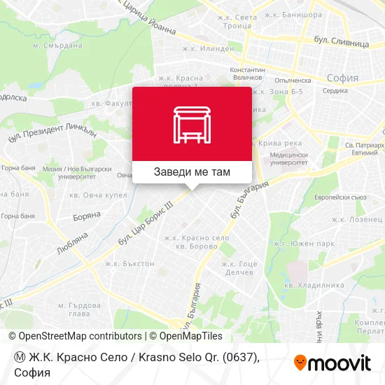 Ⓜ️ Ж.К. Красно Село / Krasno Selo Qr. (0637) карта