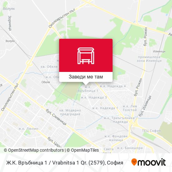Ж.К. Връбница 1 / Vrabnitsa 1 Qr. (2579) карта