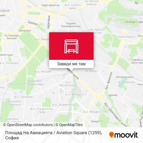 Площад На Авиацията / Aviation Square (1259) карта