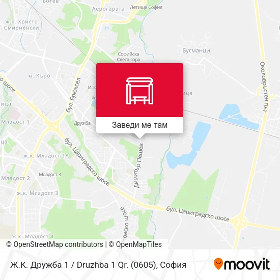 Ж.К. Дружба 1 / Druzhba 1 Qr. (0605) карта