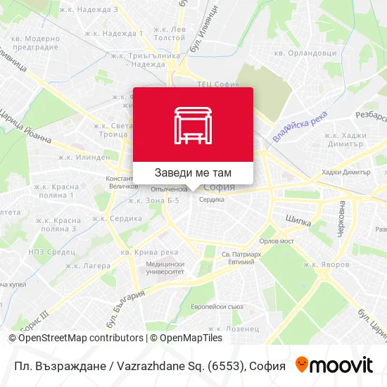 Пл. Възраждане / Vazrazhdane Sq. (6553) карта