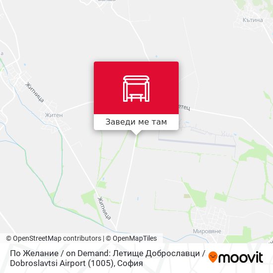 По Желание / on Demand: Летище Доброславци / Dobroslavtsi Airport (1005) карта