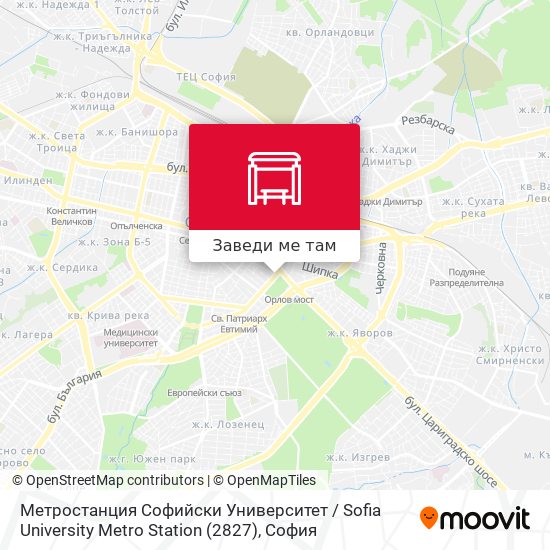 Метростанция Софийски Университет / Sofia University Metro Station (2827) карта