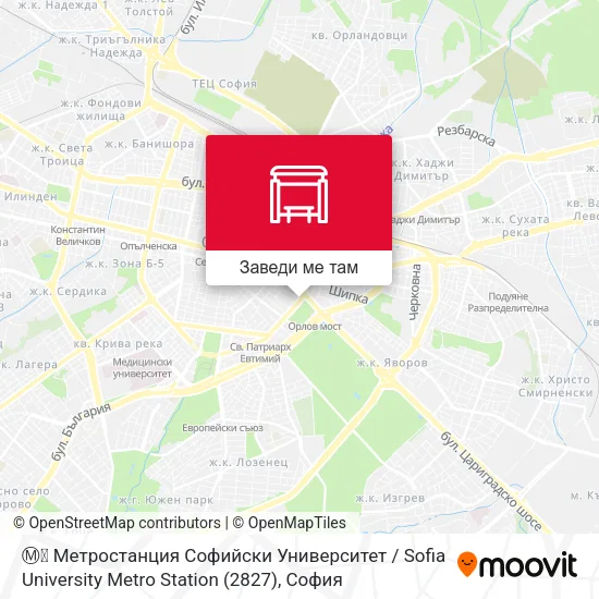 Ⓜ️🎓 Метростанция Софийски Университет / Sofia University Metro Station (2827) карта