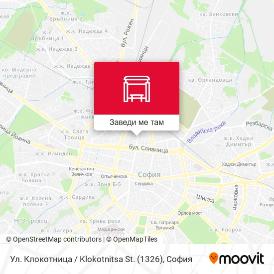 Ул. Клокотница / Klokotnitsa St. (1326) карта