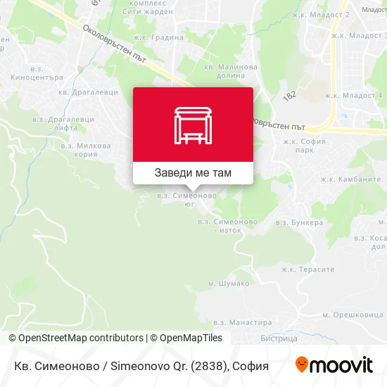 Кв. Симеоново / Simeonovo Qr. (2838) карта