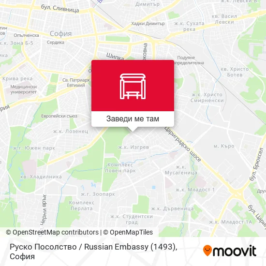 Руско Посолство / Russian Embassy (1493) карта
