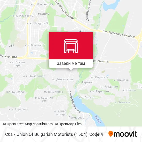Сба / Union Of Bulgarian Motorists (1504) карта
