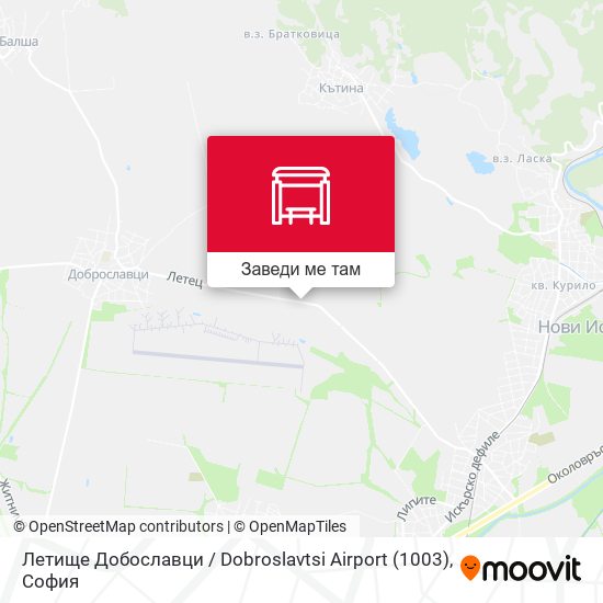 Летище Добославци / Dobroslavtsi Airport (1003) карта