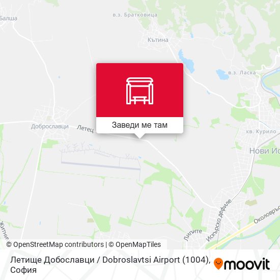 Летище Добославци / Dobroslavtsi Airport (1004) карта