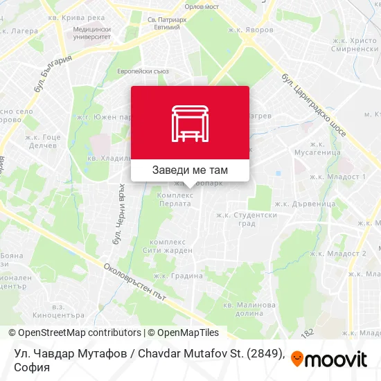 Ул. Чавдар Мутафов / Chavdar Mutafov St. (2849) карта