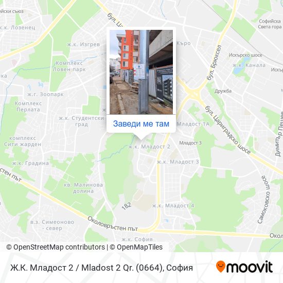 Ж.К. Младост 2 / Mladost 2 Qr. (0664) карта