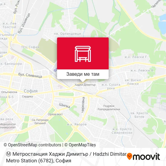 Ⓜ️ Метростанция Хаджи Димитър / Hadzhi Dimitar Metro Station (6782) карта
