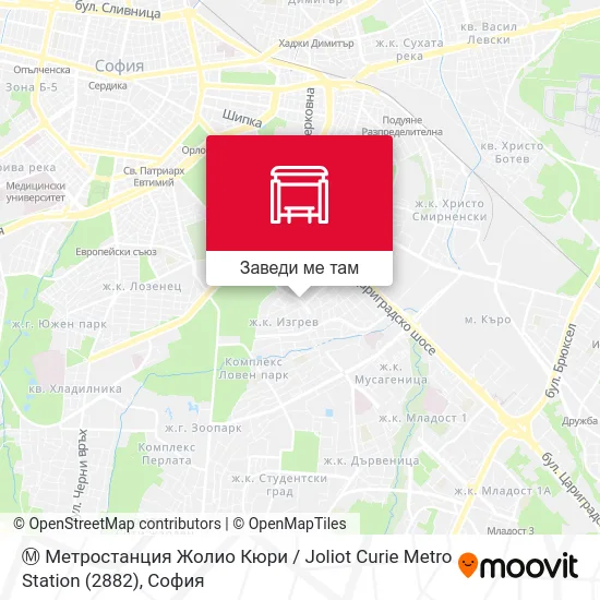 Ⓜ️ Метростанция Жолио Кюри / Joliot Curie Metro Station (2882) карта