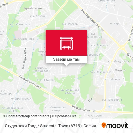 Студентски Град / Students' Town (6719) карта