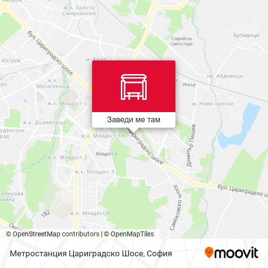 Метростанция Цариградско Шосе карта