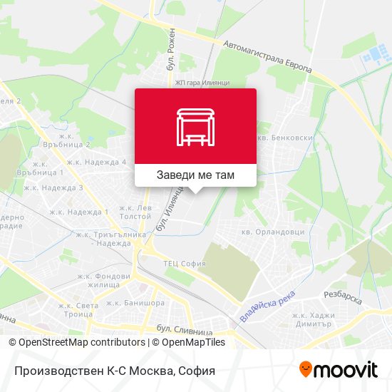 Производствен К-С Москва карта