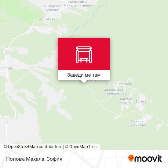 Попова Махала карта