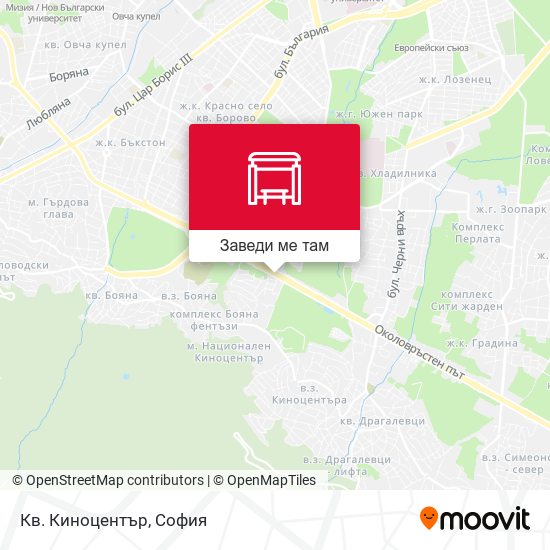 Кв. Киноцентър карта