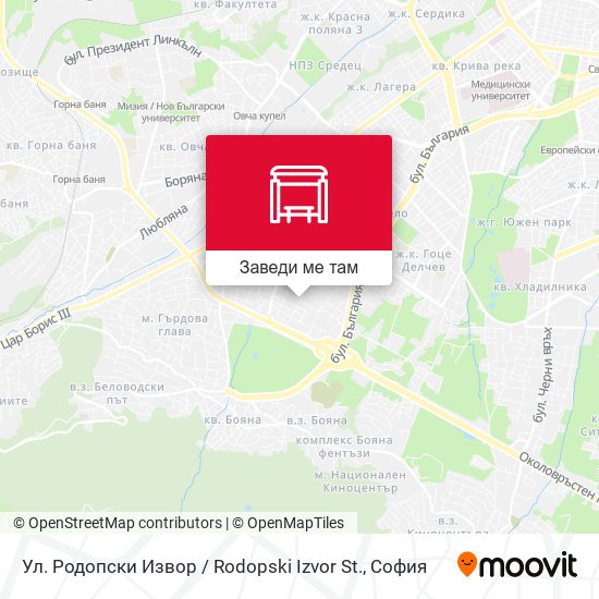 Ул. Родопски Извор / Rodopski Izvor St. карта