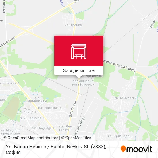 Ул. Балчо Нейков / Balcho Neykov St. (2883) карта