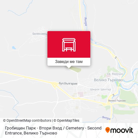 Гробищен Парк - Втори Вход / Cemetery - Second Entrance карта