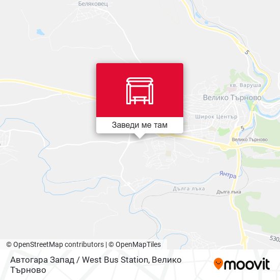Автогара Запад / West Bus Station карта