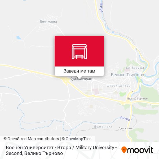 Военен Университет - Втора / Military University - Second карта