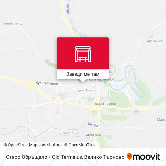 Старо Обръщало / Old Terminus карта