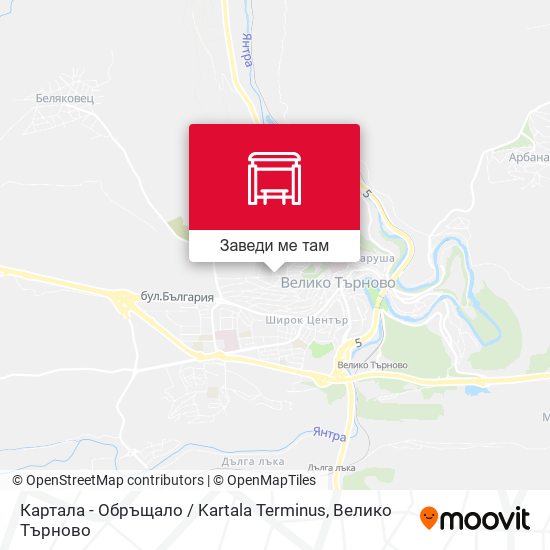 Картала - Обръщало / Kartala Terminus карта
