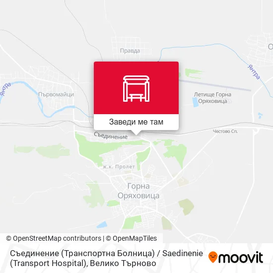 Съединение (Транспортна Болница) / Saedinenie (Transport Hospital) карта