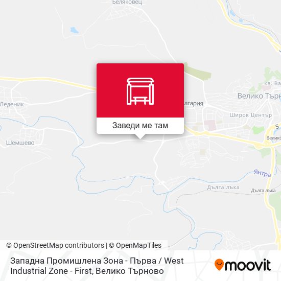 Западна Промишлена Зона - Първа / West Industrial Zone - First карта