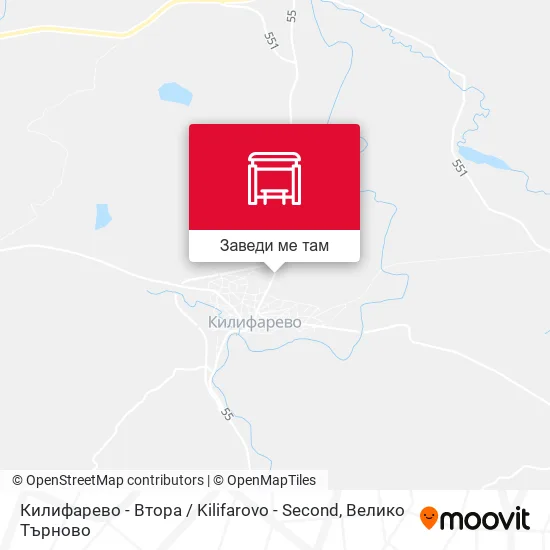 Килифарево - Втора / Kilifarovo - Second карта