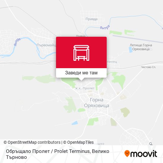 Обръщало Пролет / Prolet Terminus карта