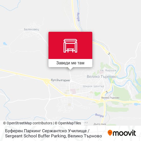 Буферен Паркинг Сержантско Училище / Sergeant School Buffer Parking карта