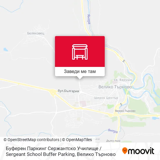 Буферен Паркинг Сержантско Училище / Sergeant School Buffer Parking карта