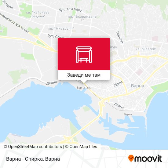 Варна - Спирка карта