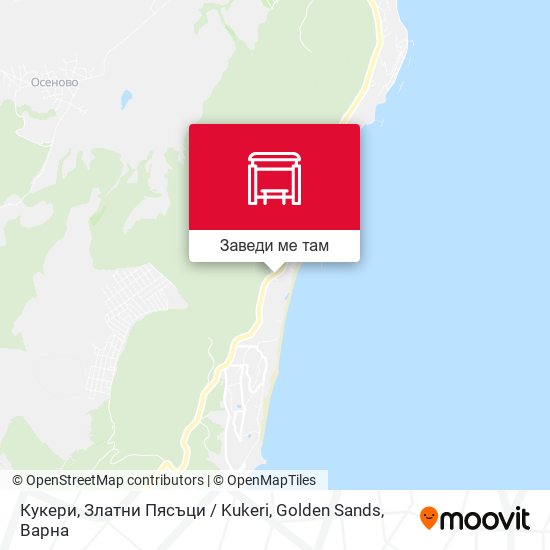 Кукери, Златни Пясъци / Kukeri, Golden Sands карта