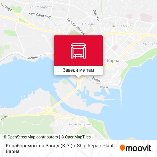 Кораборемонтен Завод (К.З.) / Ship Repair Plant карта