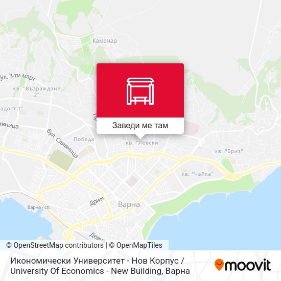 Икономически Университет - Нов Корпус / University Of Economics - New Building карта