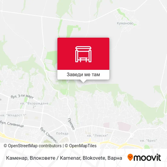 Каменар, Bлоковете / Kamenar, Blokovete карта