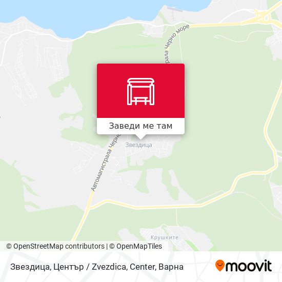 Звездица, Център / Zvezdica, Center карта