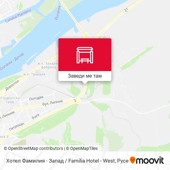 Хотел Фамилия - Запад / Familia Hotel - West карта