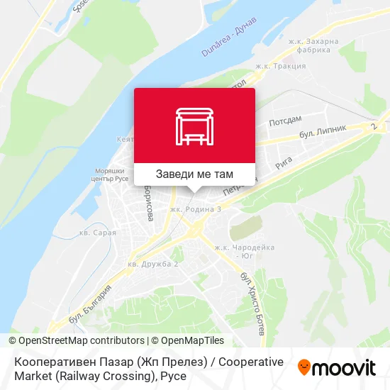 Кооперативен Пазар (Жп Прелез) / Cooperative Market (Railway Crossing) карта