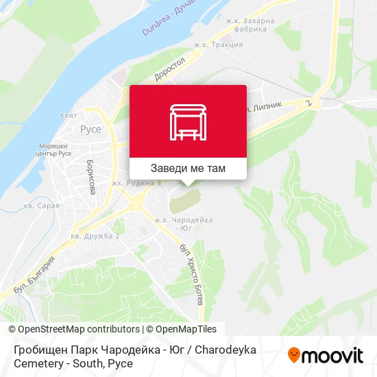 Гробищен Парк Чародейка - Юг / Charodeyka Cemetery - South карта
